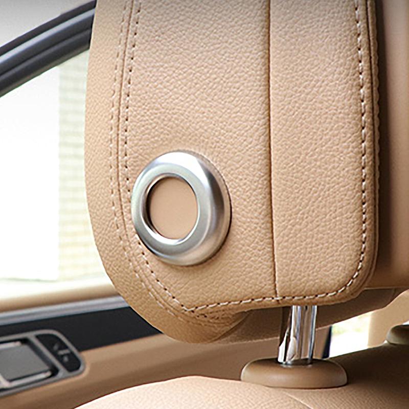 Car Accessories Seat Headrest Adjustment Button Loops Circles Frame Decoration Sticker Ring Cover Trim For Porsche Macan 2014-21