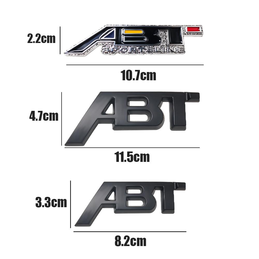 3D Metal ABT Letters Car Styling Body Trunk Badge Stickers Emblem Decal For Hot Sline A1 A2 A3 A4 B8 A5 A6 Q3 Q5 Q7 Accessories