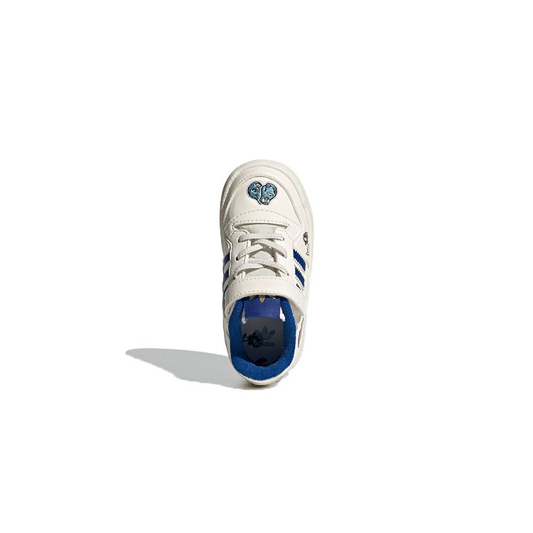 Adidas Originals Forum Low El Leather Retro Casual Low Top Walker Shoes Baby Sneaker White Blue FY2546