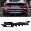 BMW 5 Series (G30/G38) Rear Lip Carbon Fiber Diffuser & Lights - 3D Style Body Kit.