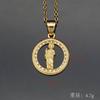 316L Stainless Steel Necklace Chain Gold Color Saint Jude Christian Jewelry Jesus Crucifix Men's Cross Pendant Gift