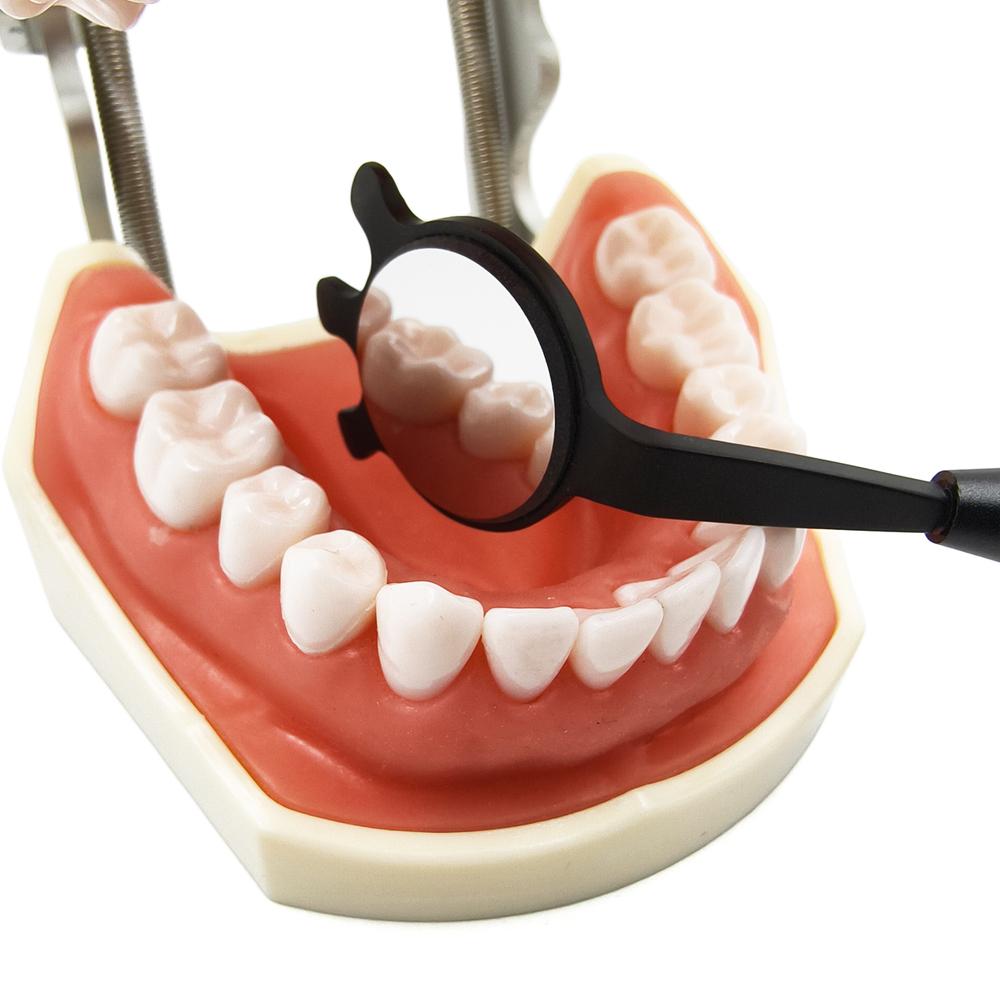 Dental Odontoscope Front Surface Mouth Mirror with Handle Oral Care Examination Hygiene Glass Rhodium Mirror