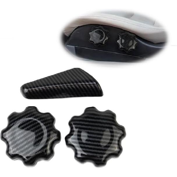 Carbon Fiber Style Seat Adjustment Knob Wrench Cover Trim for Nissan 350Z