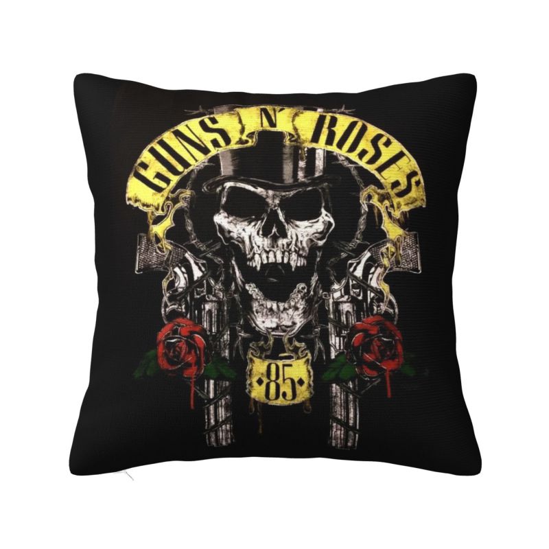 Guns N Roses Bullet Logo Luxury Throw Pillow Cover Decoration Heavy Metal Car Cushion