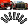 7pcs ABS Exterior Front Grilles Mesh Grill Fit For Jeep Wrangler 20072018 Black