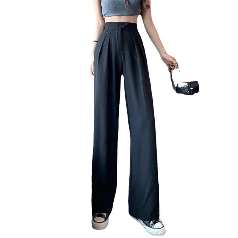 Wide Leg Pants for WOMEN'S Summer Thin High Waist Suit Pants