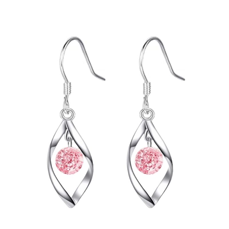 Fashionable Women s Ear Jewellery Delicate Silver Earrings with Zirconia Elegant Ear Hook Perfect for Any Occasion