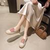 Fisherman Shoes Women's Summer New Flat-bottomed Versatile Hollow Single Shoes Mesh Yarn Pregnant Women Single Shoes Women