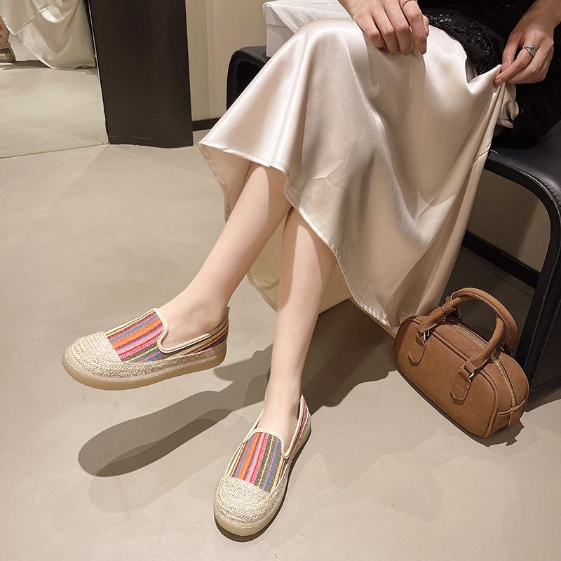 Fisherman Shoes Women's Summer New Flat-bottomed Versatile Hollow Single Shoes Mesh Yarn Pregnant Women Single Shoes Women