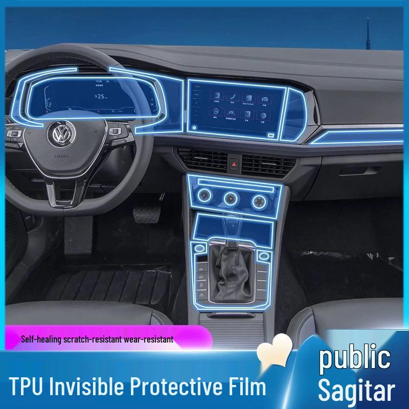Volkswagen Sagitar Interior Protective Film: Dashboard & Gear Shift Screen Decor