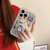 ins Korean cartoon animal suitable for Apple 16promax mobile phone case iPhone15 magnetic suction bracket 14P new