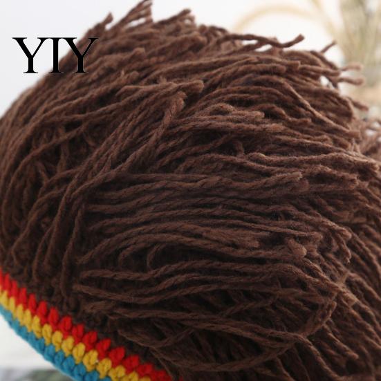 Jungen und Mädchen Hip Hop Kappe Stil Hut, Einteilige Rastazopf Perücke Gestrickte Musikfestival Hut Kappe, für Partys Festivals Halloween Tägliche Kleidung Party Kostüm