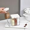 Kitchen Transparent Seasoning Box 4-compartment Salt Sugar Spice Jar Condiment Powder Dispenser Container Kitchen Supplies