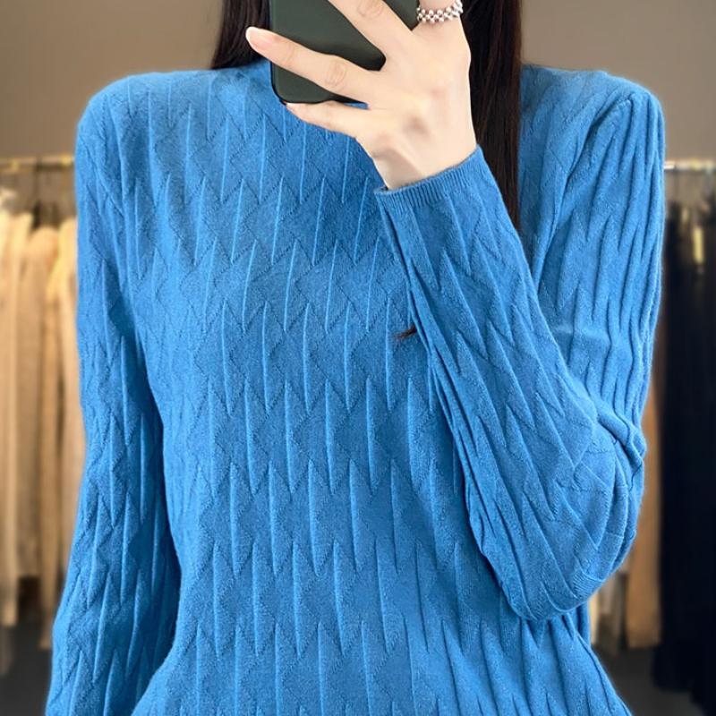 

Новый осенне-зимний велюровый свитер Энди половинной высоты для женщин, модный, универсальный, базовый топ в рубчик, свободный, теплый свитер XXL