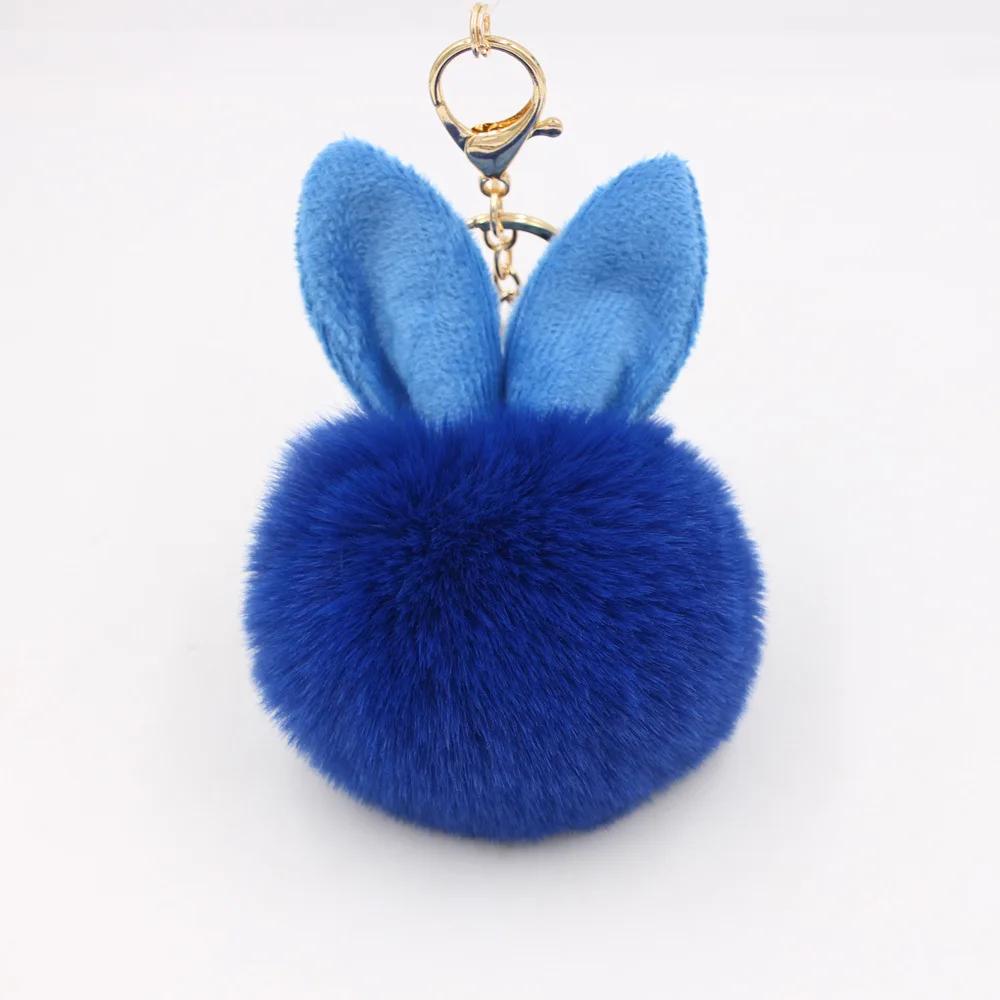 Rabbit Ear Hair Ball Keychain Pendant Plush Pendant Imitation Fur Bag Jewelry Fury Ball