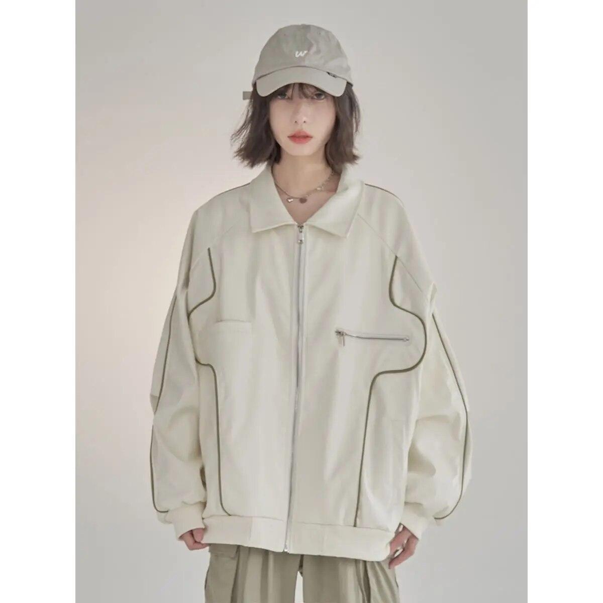 

Мужские куртки из искусственной кожи Harajuku, однотонная лоскутная бейсбольная форма, уличная куртка-бомбер большого размера для пар, Veste Homme