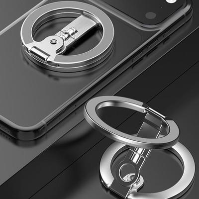 Double-Sided Magnetic Car Phone Ring Holder with MagSafe Compatibility for Apple & Android
