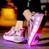 TUINANLE Children's Led ShoesUSB Charging Glowing Sneakers Led Light Wheels Roller Skate Kids Shoes Sports