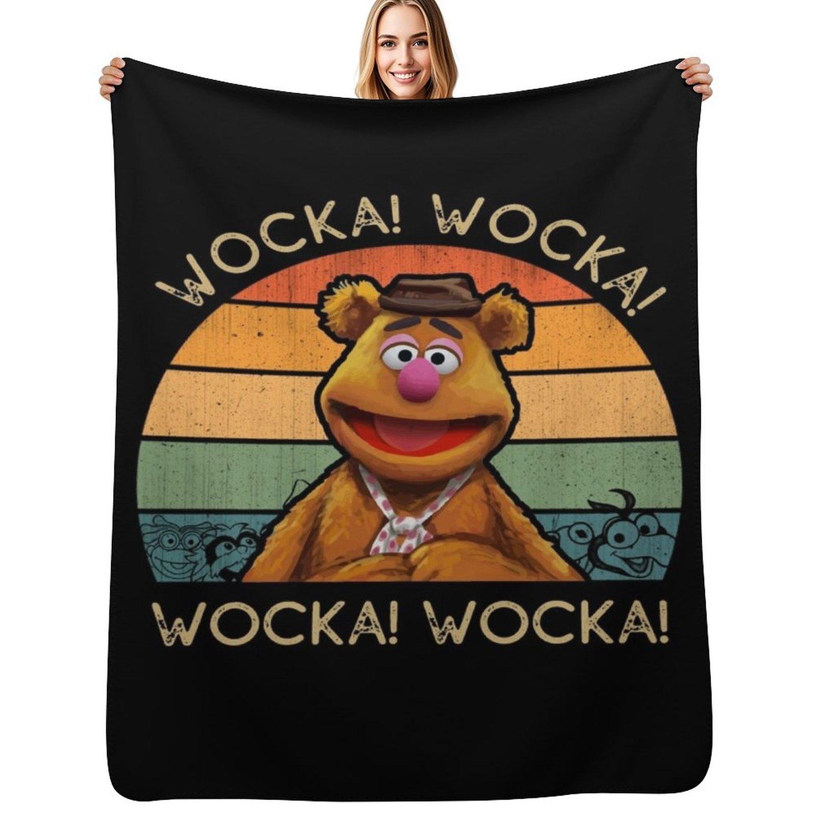 Fozzie Wocka Bear Throw Blanket Cozy Microfiber Throw Blanket for Home Bedroom Size: 75*100cm, Weight: 230 GSM