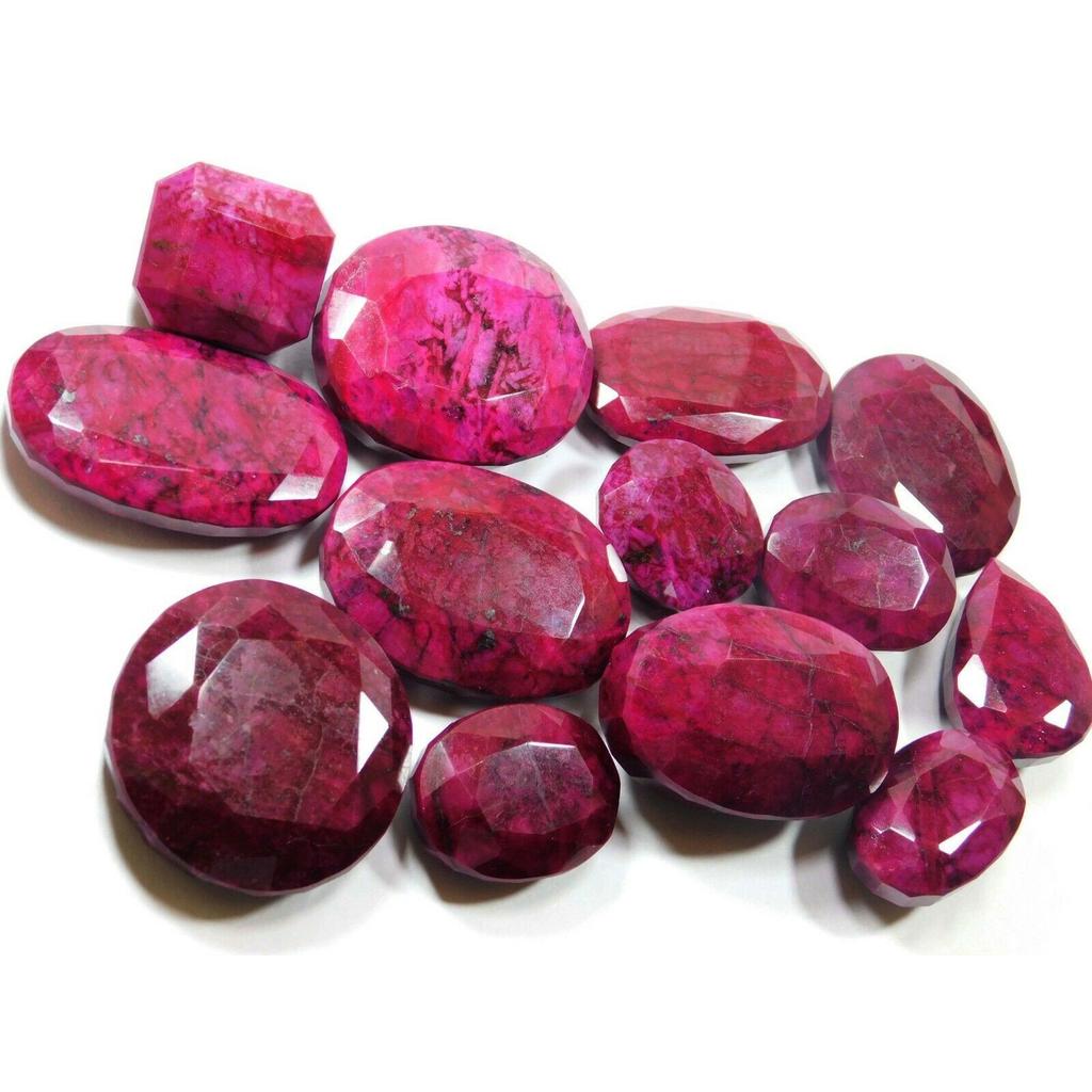 500 Ct Red Ruby Gemstones Lot Certified Mix Shape Huge Size LOT A-72111111