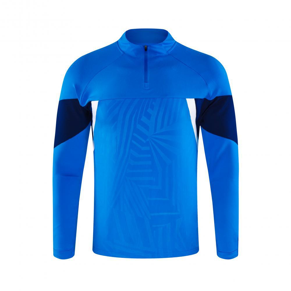 Autumn Winter College Student Football Training Set: Half-Zip Long-Sleeve Jersey & Children's Competition Team Uniform