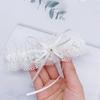 Lace Wedding Garter Faux Pearls Bowknot Floral Lace Garter Stretch Leg Garter Belt Bride Accessories for Women