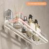 1PC Kitchen Non-punching Suction Cup Rack Wall-mounted Seasoning Rack Home Pot Cover Knife Holder Wall Storage Rack