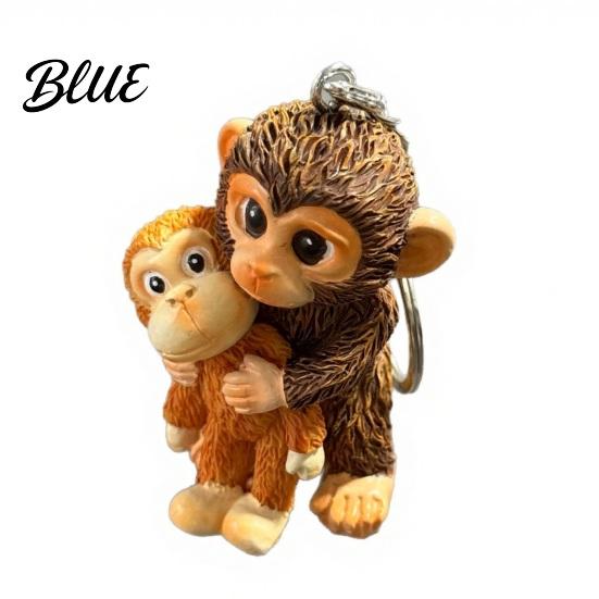 Collectible Animal Hanging Ornament 3D Monkey Punch Keychain Protect The Ornament Orangutan Plush Toy Accessory Cute Resin And Keyring for Backpack
