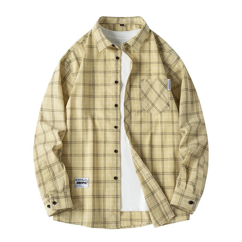 Men Shirt Loose Long Sleeve Casual Shirt Black Oversized Soft Shirt Spring Autumn