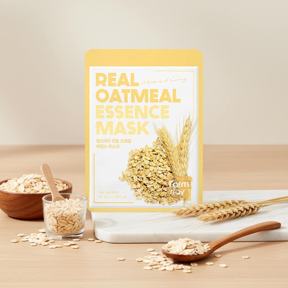 Farmstay Real Oatmeal Essence Mask (23ml x 30ea) - Hydrating & Nourishing