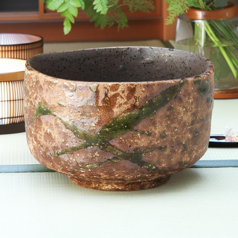 Matcha x Kairagi Oribe Matcha Mino Made in Japan Ale-net Schale, 11.3 H7.2cm, Schale, Ware,