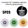 5Pcs Shower Flow Reducer Limiter Set Water Saving 4 6 7 L/min Hose Restrictor Shower Head Flow Control Valves Bathroom Accessory