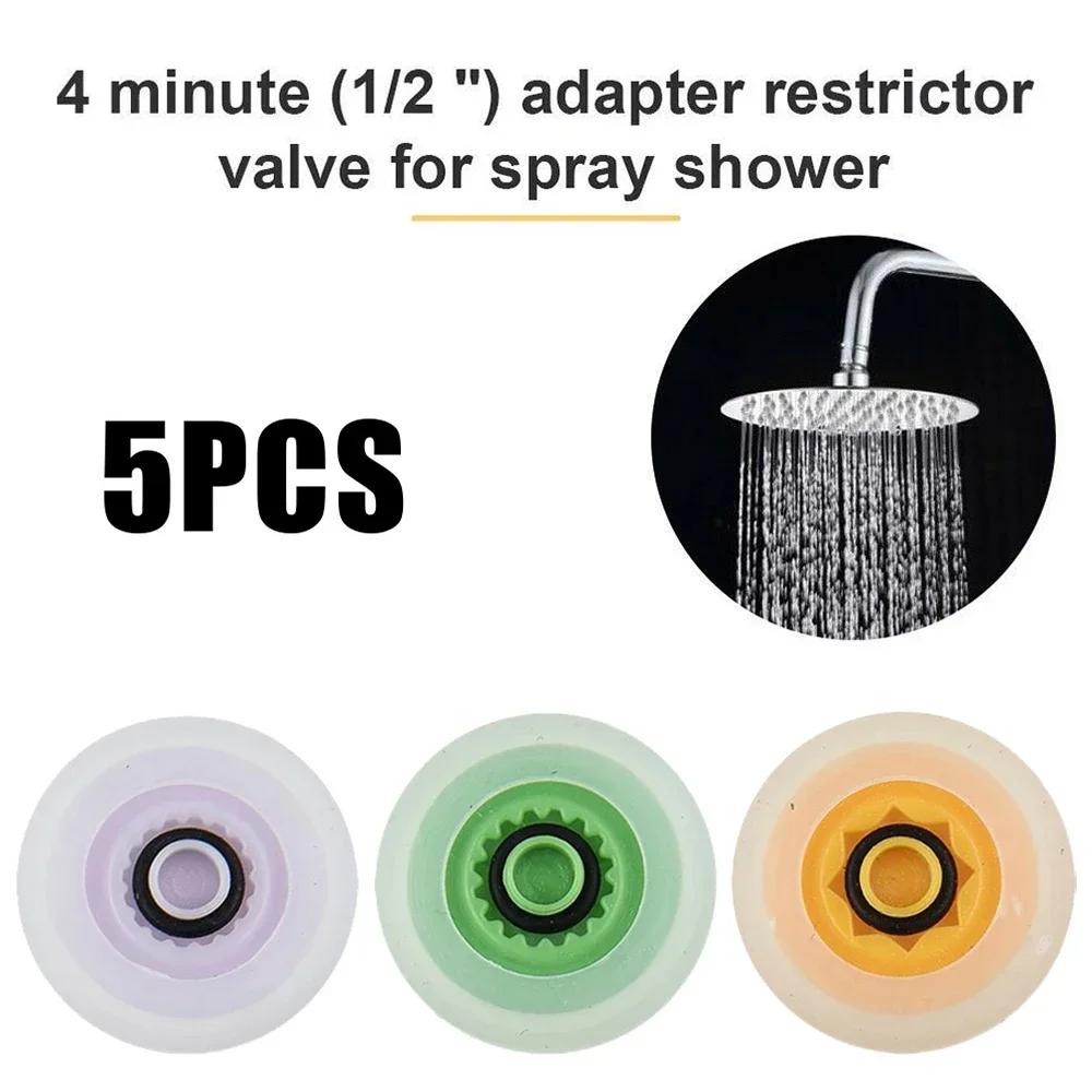 5Pcs Shower Flow Reducer Limiter Set Water Saving 4 6 7 L/min Hose Restrictor Shower Head Flow Control Valves Bathroom Accessory