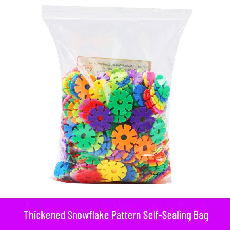 Thick Snowflake Building Blocks for Kids - Educational Toy for Girls & Boys