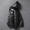 Chinese Size Raglan Sleeve Thick Men Leather Jacket Hood Warm Duch Down Coat Winter Jackets Genuine Cow Leather Coats Mens Clothing