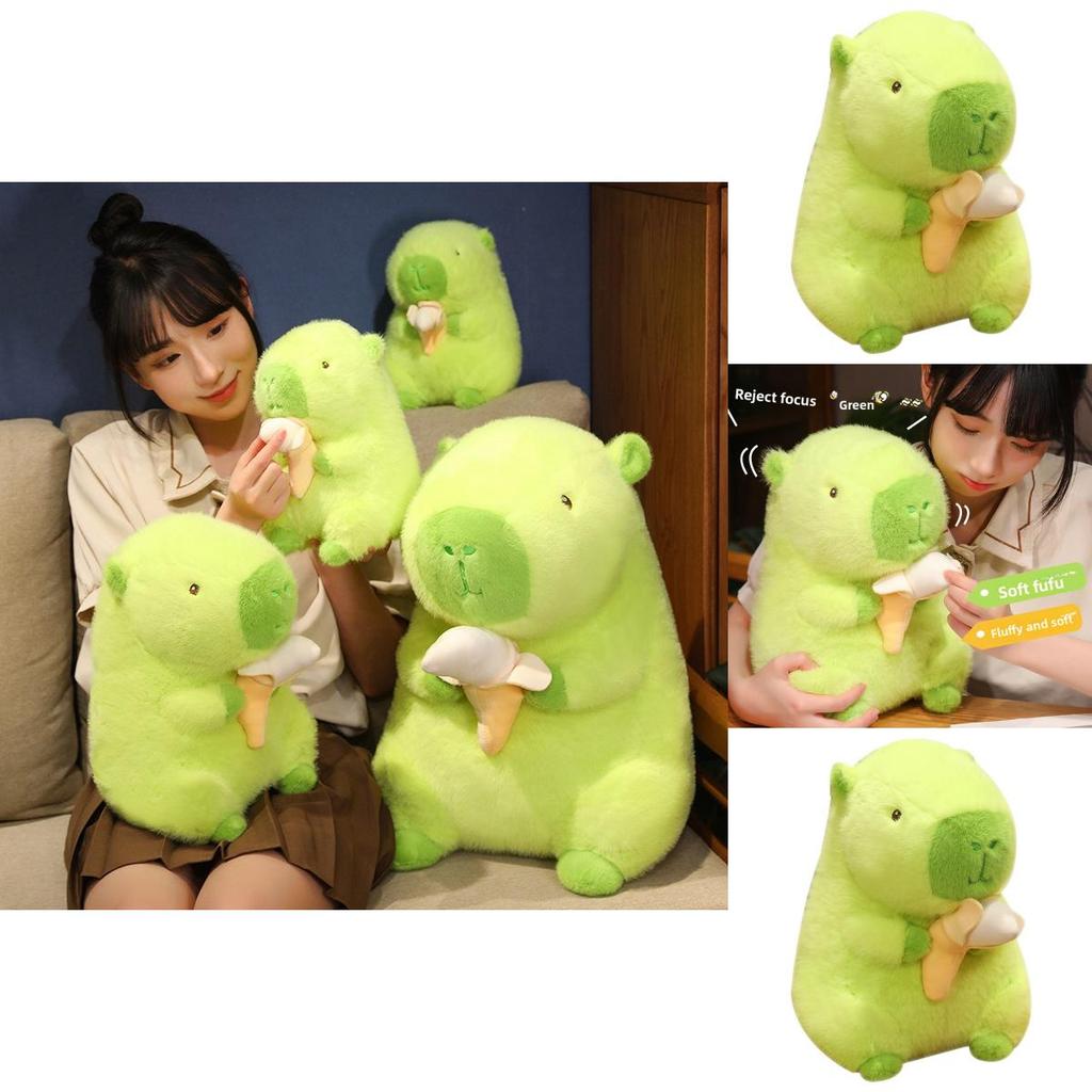 Capybara Plush Toy With Bananas Decorate For Kids And Collectors