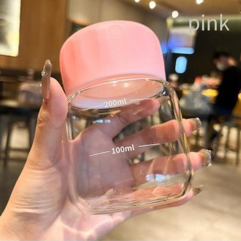 

300ml Mini Portable Water Cup Simple Graduated Design Versatile Beverage Glass Cup for Home And Cafe Use 300ml
