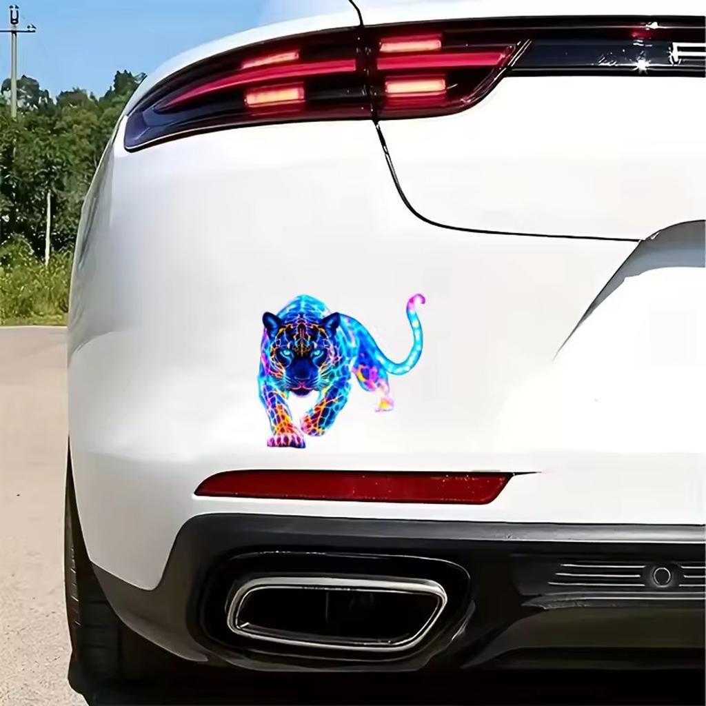 Multipurpose Decorative Vibrant Leopard Pattern Sticker Decal for Vehicle Surfaces On Motorcycle Car and Window