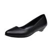 Spring Autumn Women Shoes Wedge Ladies Round Toe Medium Heels Pumps Shoes Woman Slip On Casual Black White tacones mujer WSH3181
