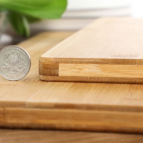 3-Piece Cutting Board, Kitchen Cutting Board, Bamboo Cutting Mat for Cooking, Non-Slip Cutting Board with Hanging Hole, Thick Cutting Sheet for Meat,