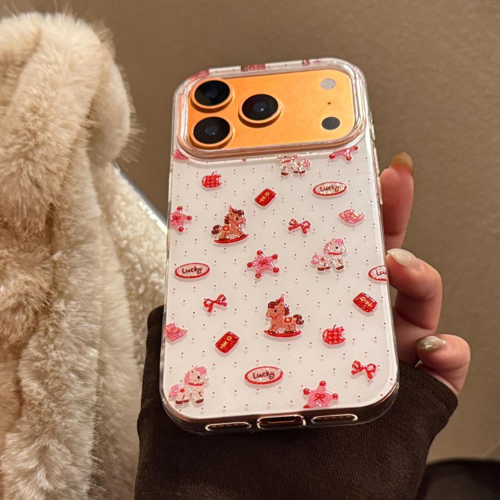 New Year Red Pony Phone Case for iPhone 16, iPhone 17, iPhone 17 Pro Max