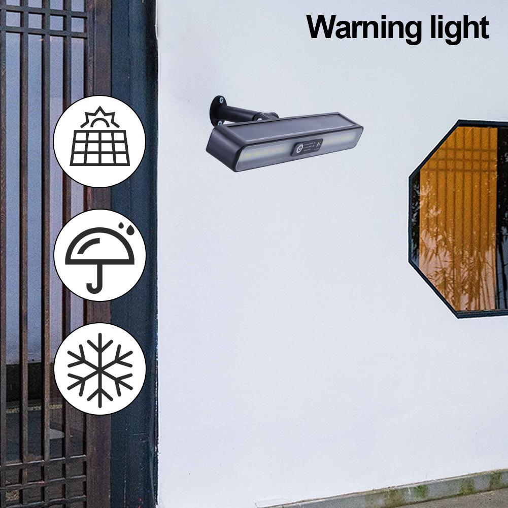 Solar Emergency Grill Warning Lamp Plastic Automotible Dynamic Lights Adjustable Angle Easy Installation 3 Gear Car Accessories