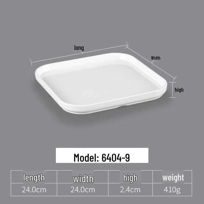 White Melamine 3-Compartment Dumpling Plates