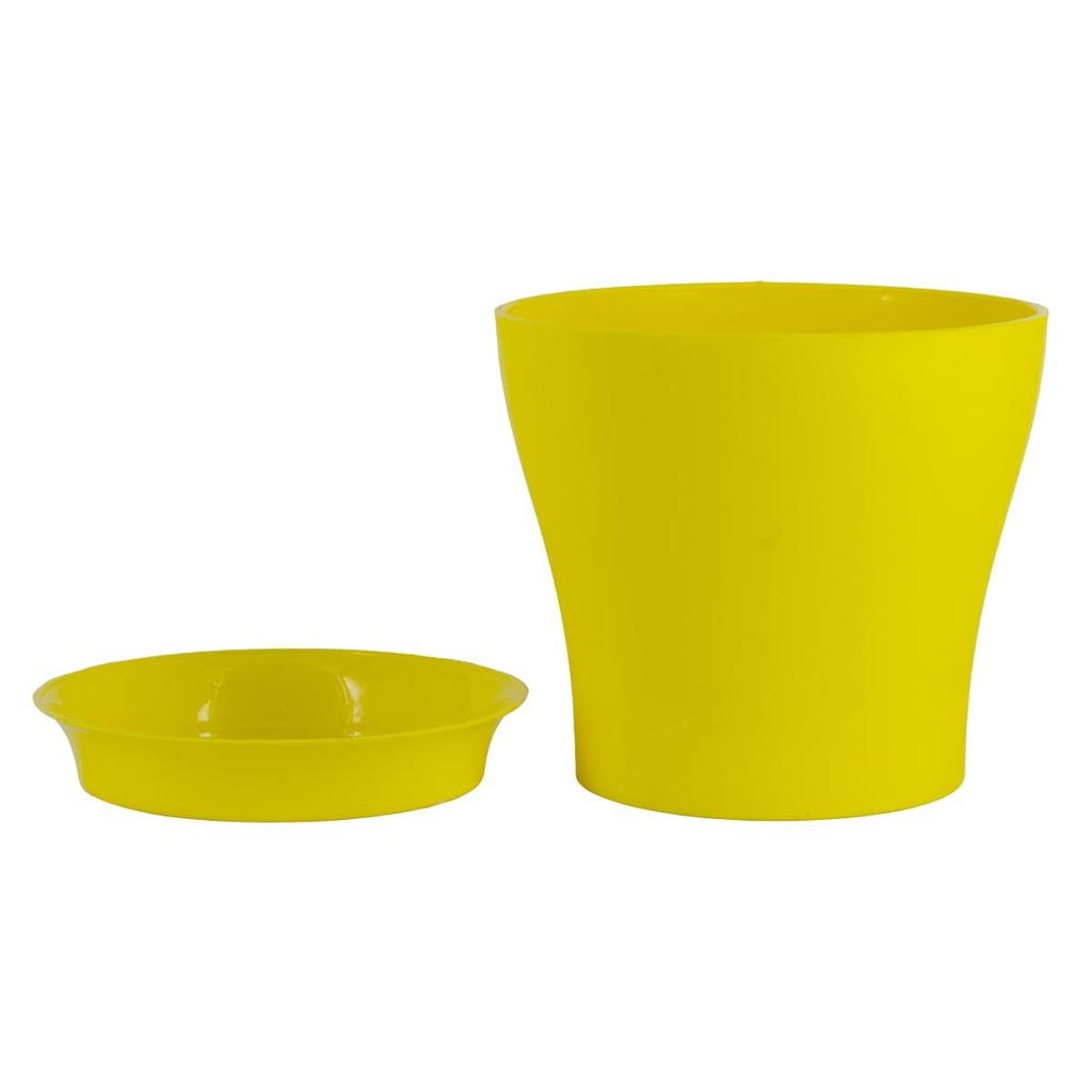 Round Pots for Plants with Bottom Tray|Indoor and Outdoor Flower Pot for Home/Office/Table/Garden/Balcony Decoration|5.5 Inch