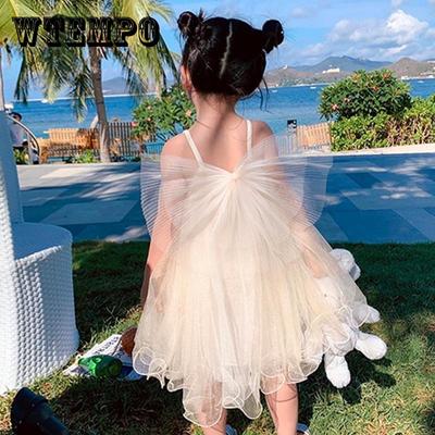 Vestido de verano para niñas, ropa infantil, falda de malla con tirantes, falda de hada, vestido de princesa, vestido de cumpleaños, falda esponjosa