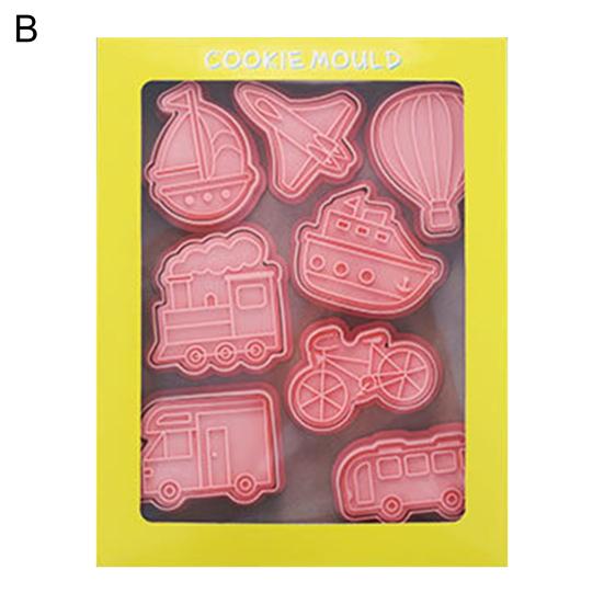 Yousheng 1 Set Cookie Cutter Car Pattern Clear Texture PP Sweet Pastry Biscuit Mold for Party