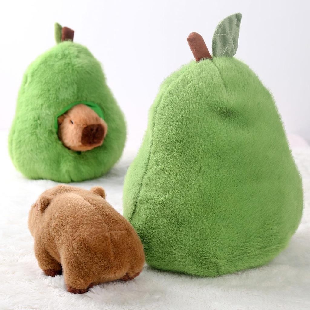Capybara Avocado Plush Doll - Children's Comfort Toy & Rag Doll, Perfect Birthday Gift
