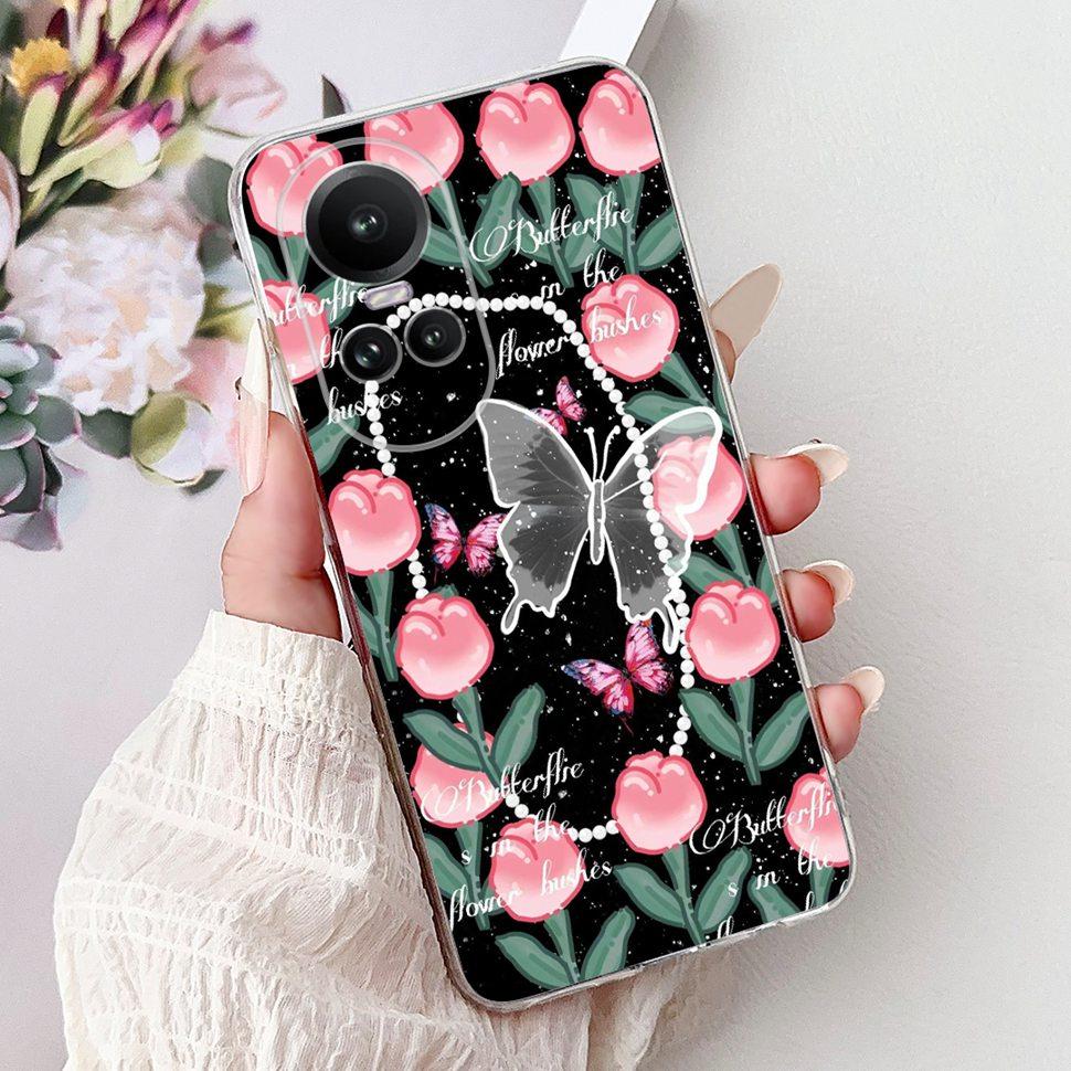 For OPPO Reno10 5G Case CPH2531 Luxury Cat Cartoon Cover Clear Silicone Soft TPU Phone Case For OPPO Reno 10 Reno10 Back Covers