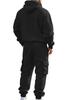 Men's 2025 Autumn/Winter Casual Multi-Pocket Half-Zip Hoodie and Sweatpants Set