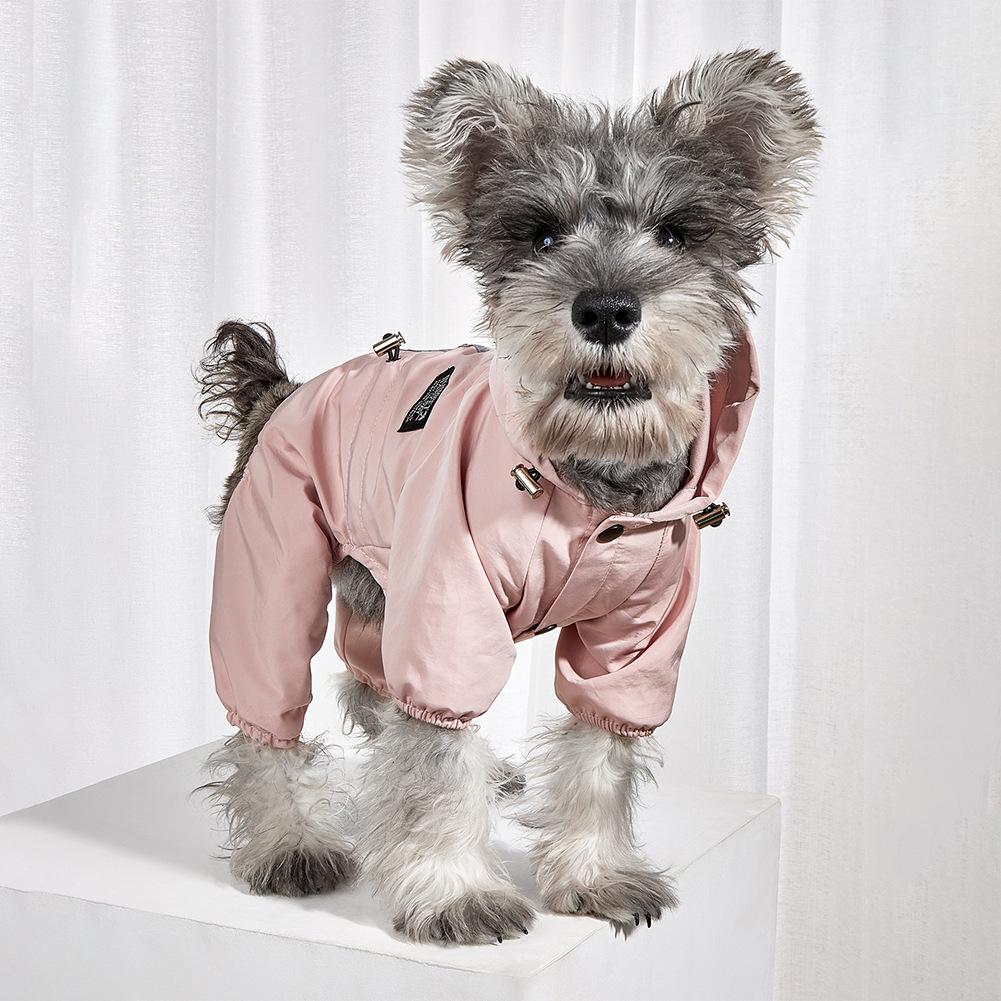 Dog Raincoat Puppy Jumpsuit Waterproof Jacket Bulldog Pet Clothes for Small Medium Dogs Chihuahua Yorkshire Hooded Raincoat